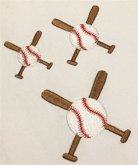 Baseball Mini Embroidery Design 3 Sizes 12 15 2 By Embroideryland