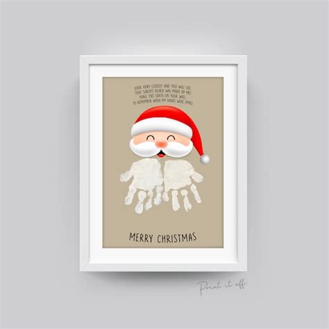 Santa Handprint - Etsy