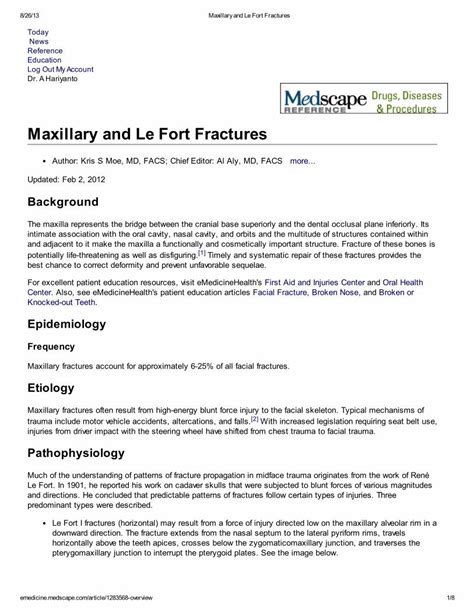 Pdf Maxillary And Le Fort Fractures Pdfslide Net