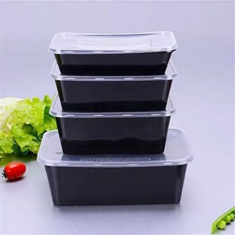 Black Plain Disposable Plastic Food Containers at ₹ 8.20/piece in Pune