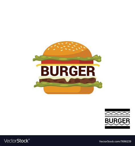 Burger Shop Icon Logo Design Royalty Free Vector Image