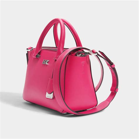 Michael Michael Kors Nolita Mini Messenger Bag In Ultra Pink Leather Lyst