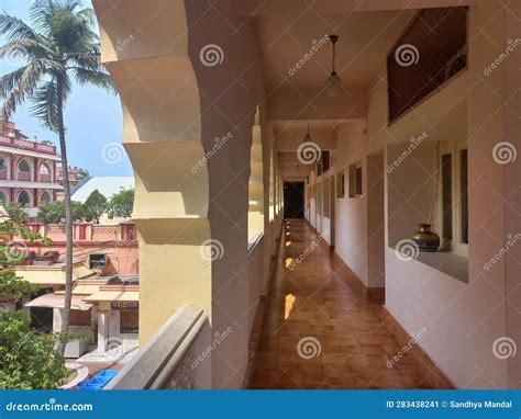 Beautiful View of Interior Ally Inside the ISKCON Temple Building ...