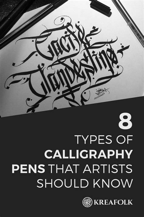 Types Of Calligraphy Pens That Artists Should Know Artofit