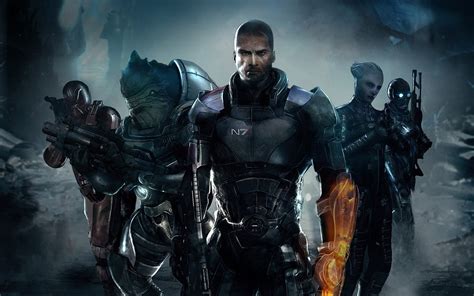 Mass Effect 3 Hd Wallpaper Commander Shepard And Team