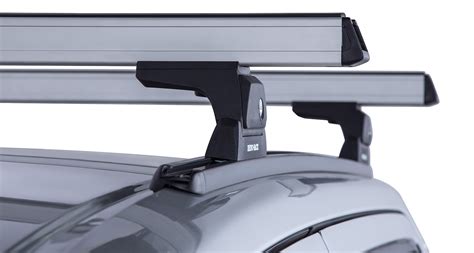 Rhino Hd Rlt600 Trackmount Silver 2 Bar Roof Rack For Nissan Navara Pre Facelift Np300 4dr Ute