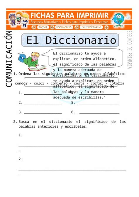 DOC Ficha De El Diccionario Para Segundo De Primaria Web View2