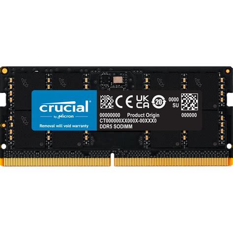 Crucial 16GB Laptop DDR5 5200 MHz SO DIMM Memory CT16G52C42S5