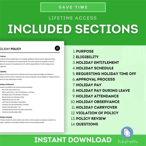 Employee Holiday Policy Template Probiztemplates