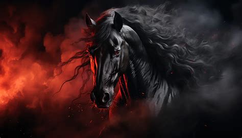 Black Horse HD wallpaper 4K free download for Desktop laptop and Phones