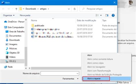 Como recuperar documento Word Corrompido 3 soluções