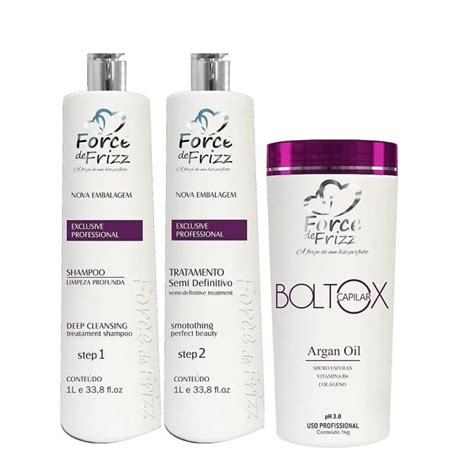 Kit Force De Frizz Escova Progressiva Semi Definitiva M Scara Botox