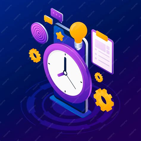 Free Vector Isometric Time Management Concept