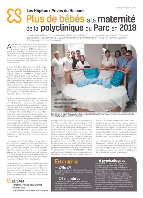 On parle de la maternité de la polyclinique du Parc dans l Observateur