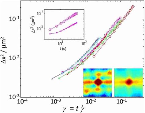 Mean Square Displacements Of The Particles Upper Left Inset