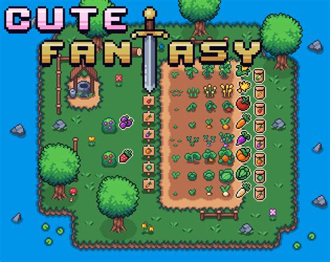 Cute Fantasy Rpg 16x16 Top Down Pixel Art Asset Pack By Kenmi