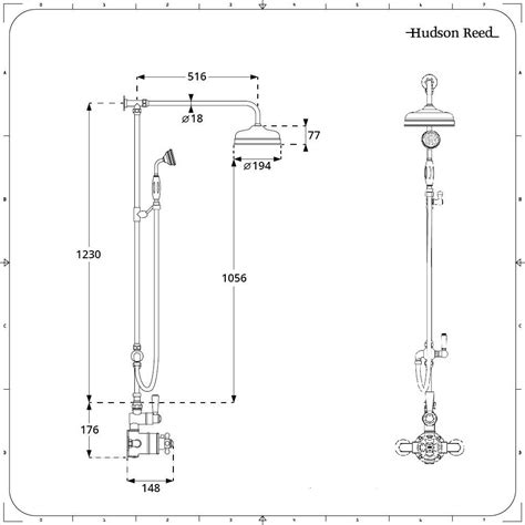 Colonne De Douche R Tro Avec Mitigeur Thermostatique Expos Double