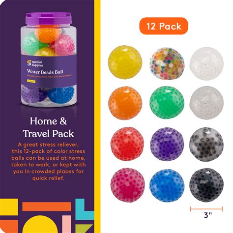 Special Supplies Squish Water Beads Stress Ball (12-Pack) Squeeze ...