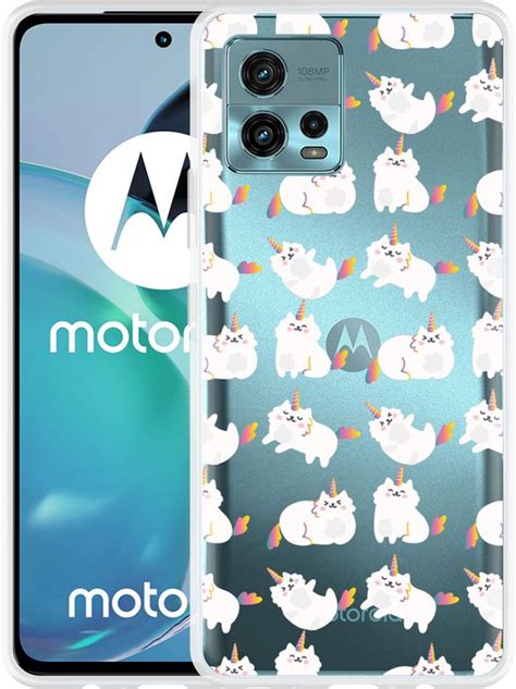 Cazy Hoesje Geschikt Voor Motorola Moto G72 Unicorn Cat Bol