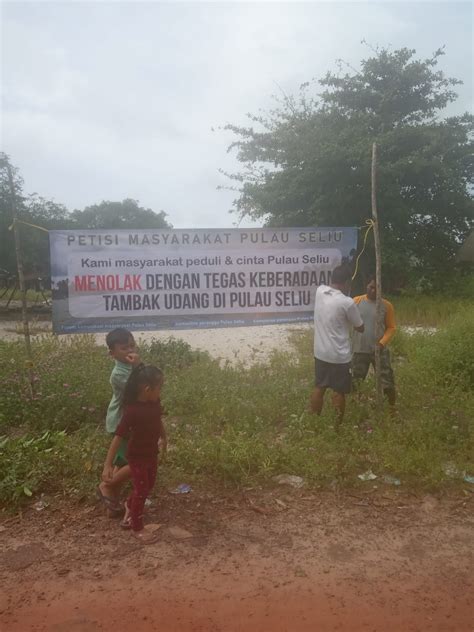 Masyarakat Pulau Seliu Tolak Keberadaan Tambak Udang Pengembang Tidak