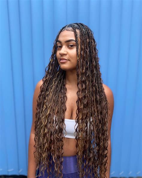 21 Trending Box Braids with Curls Hairstyles in 2024 - Zohna