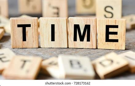 Time Word Made Wooden Blocks Concept Stock Photo Shutterstock