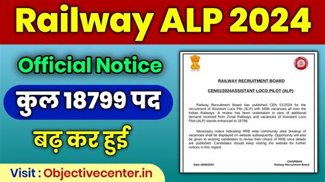 Rrb Alp Vacancy Increase Official Notice Rrb Alp