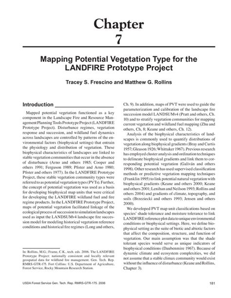 Chapter 7 Mapping Potential Vegetation Type For The Landfire Prototype