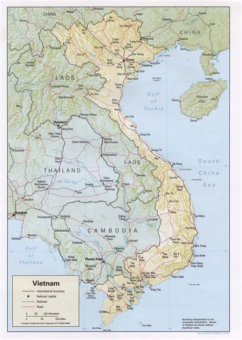 Vietnam Physical Map Full Size Gifex