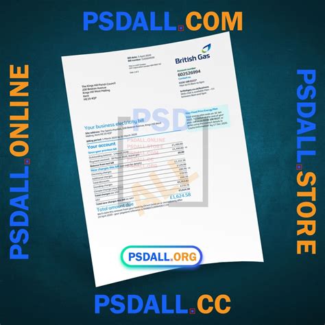 British Gas Energy Bill PDF Template - psdall.org