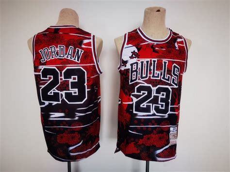 Mens Chicago Bulls 23 Michael Jordan Red Black Stitched Jersey