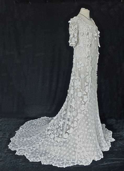 Irish Crochet Wedding Dress Circa By Pennieslondon On Etsy