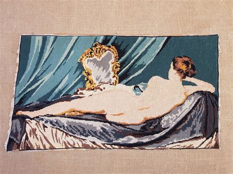 Venus Completed Nude Needlepoint Naked Woman Tapestry Finished Etsy