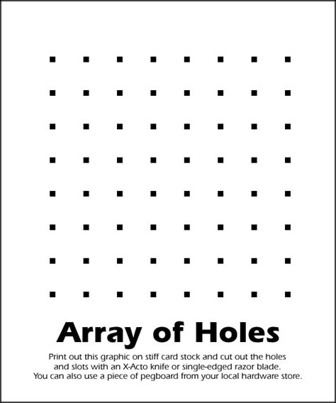 Printable Hole Templates