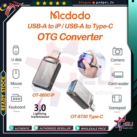 Original Mcdodo Ot Usb A To Ip Converter Ot Usb A