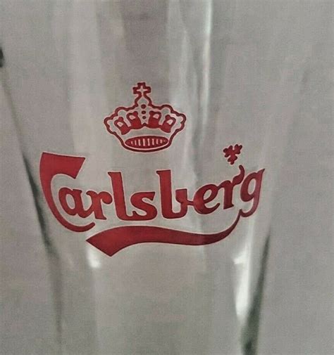 Vintage 1960s Carlsberg Beer Red Crown Logo Pilsner Glass Etsy