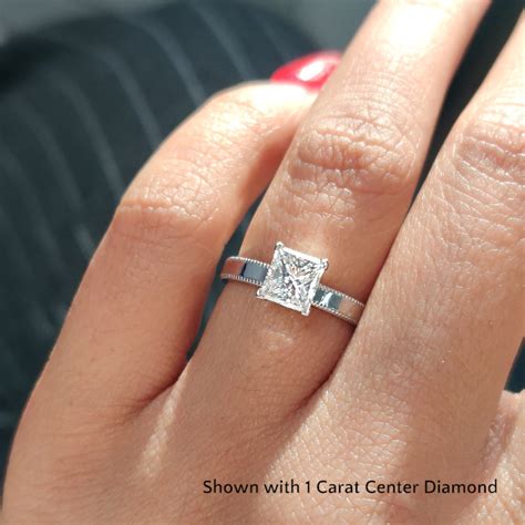 Princess Cut One Carat Diamond Ring Hot Sale Bellvalefarms