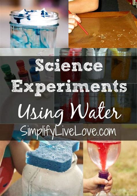 Science Experiments Using Water - Simplify, Live, Love