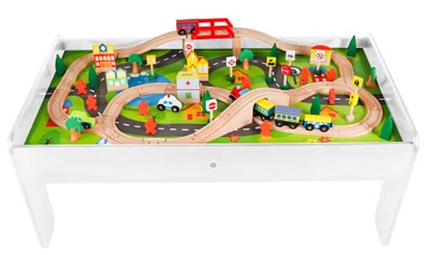 Coemo Spieltisch Mit Holzeisenbahn Multifunktionstisch F R Kinder Norma