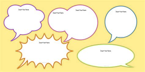 Editable Speech Bubbles Pack Teacher Made