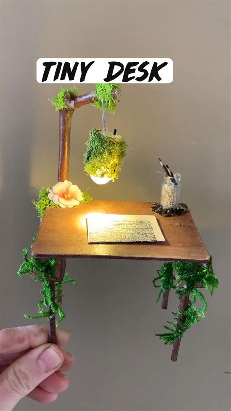 Tiny Desk Miniature Fairy Garden Reading Desk In Fairy