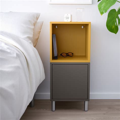 Eket Storage Combination With Legs Dark Graygolden Brown Ikea