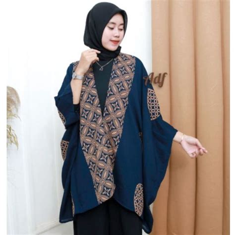 Jual Kardigan Batik Outer Bridesmaid Kondangan Cardigan Batik Kimono