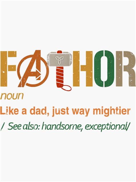 Mens Vintage Fathor Like Dad Just Way Mightier Hero Fathers Day