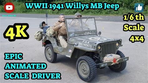 Roc Hobby Willys Mb Jeep Scale Epic Animated Driver Youtube