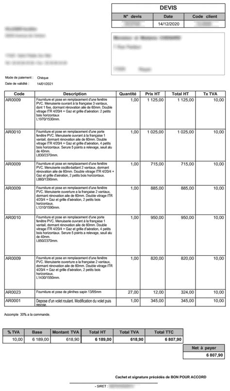 Exemple De Devis Pose De Fen Tres Pvc