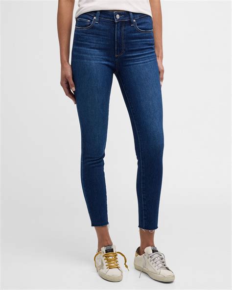 Paige Hoxton Skinny Raw Hem Ankle Jeans Profound Editorialist