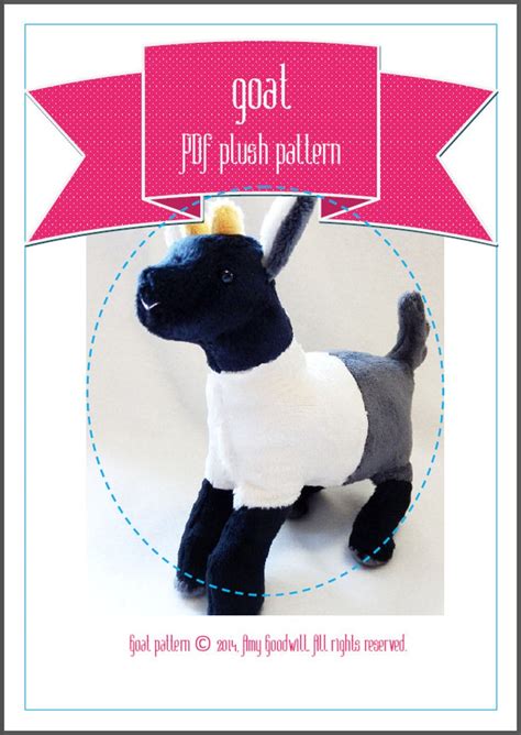 Pygmy Goat Plush Pattern Stuffed Animal Sewing PDF - Etsy