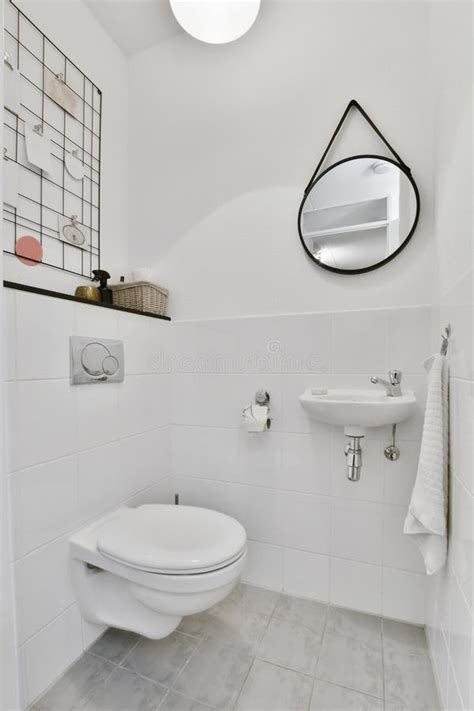 Lavatory With Toilet And Sink Stock Image Image Of Toilet Dwell