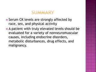 Approach To Creatine Kinase Elevation PPT